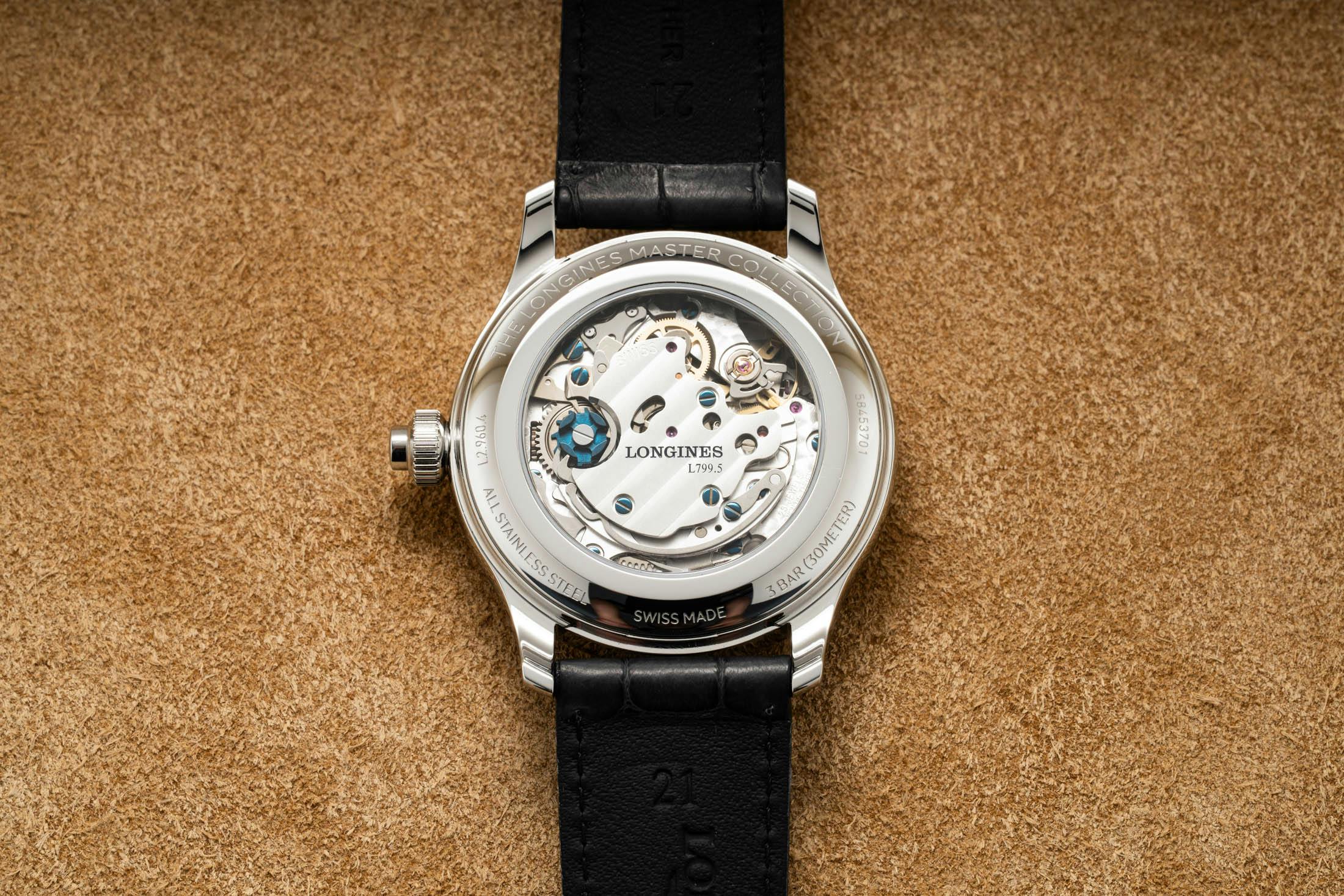Longines Master Collection Monopusher Caseback Shot