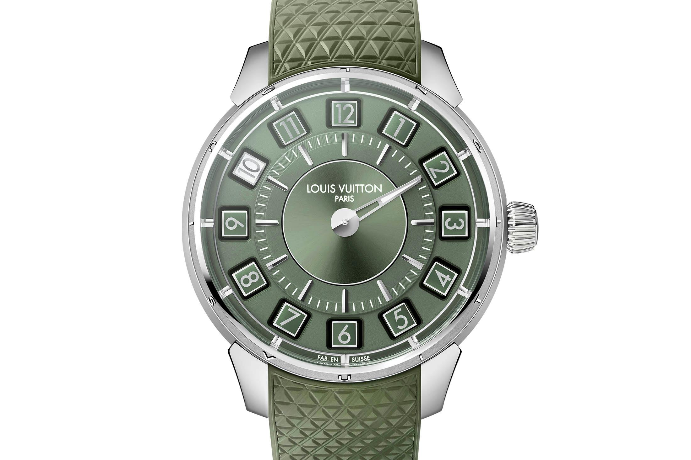 Louis Vuitton Spin Time Green Soldier on White