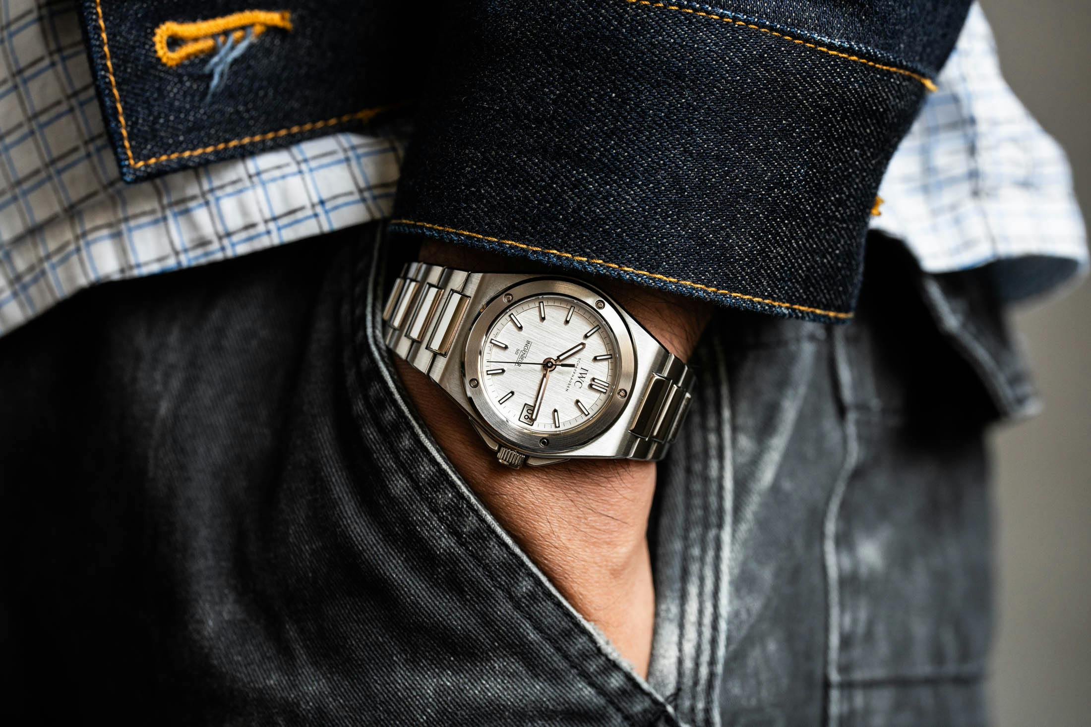 IWC Ingenieur 50th Anniversary Pocket Shot with Denim
