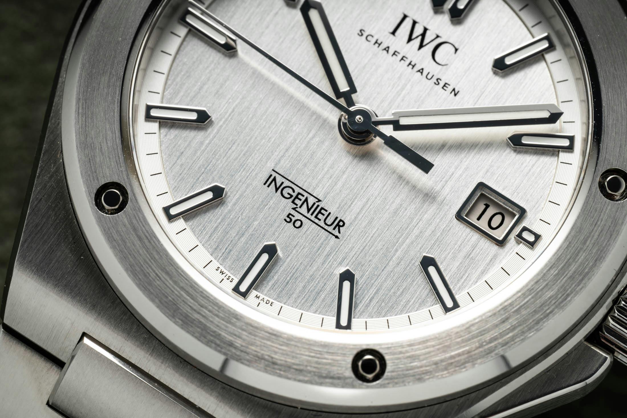 IWC Ingenieur 50th Anniversary Logo Macro