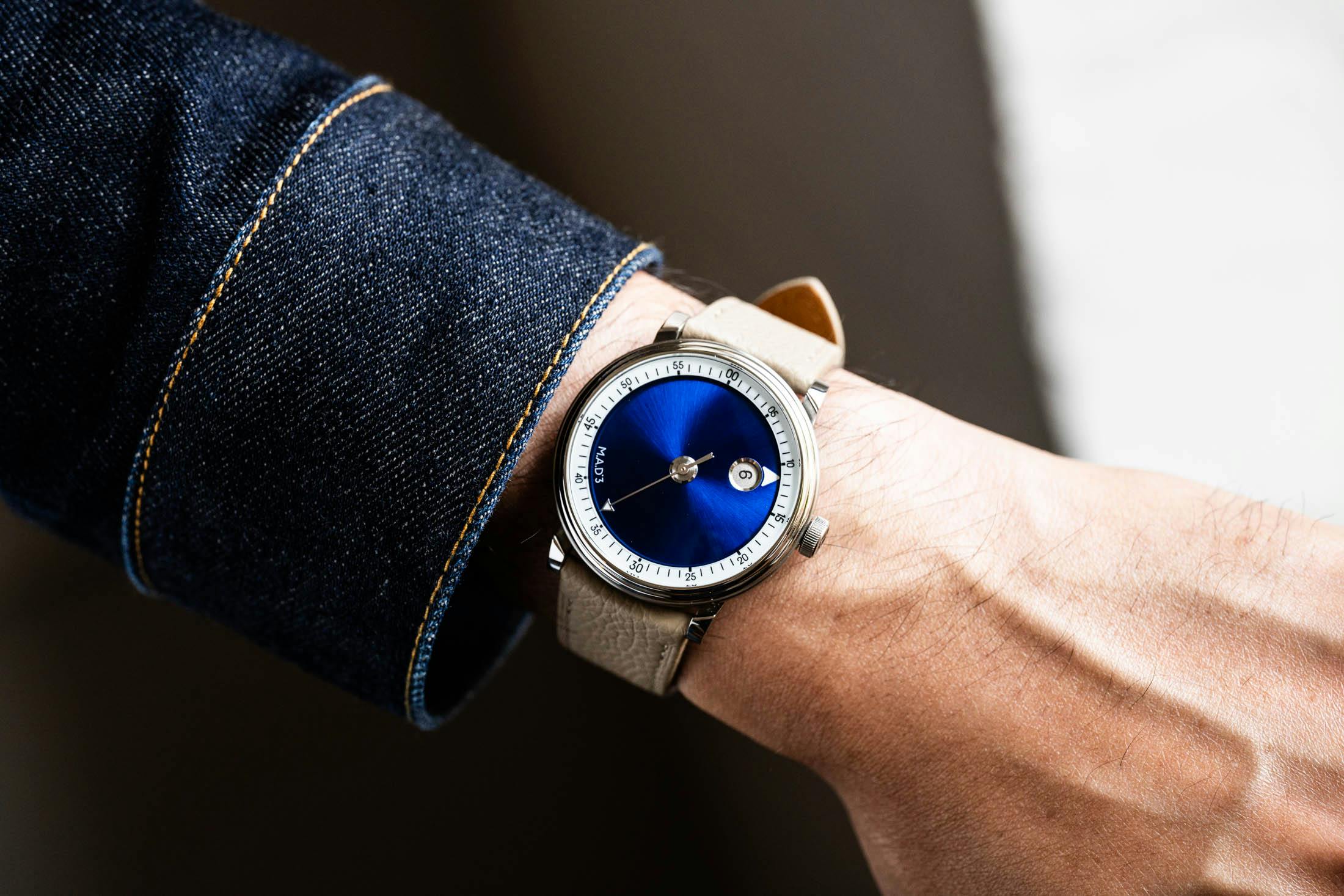 MAD3 Blue Front Facing Wristshot