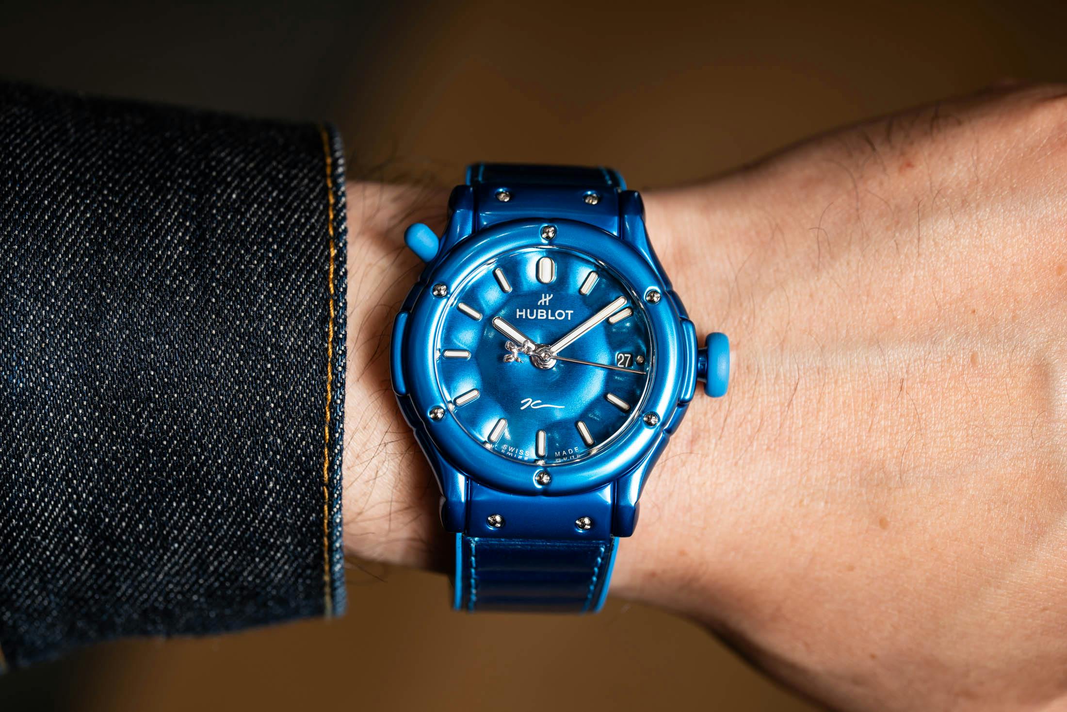 Hublot Jeff Koons Blue Wristshot