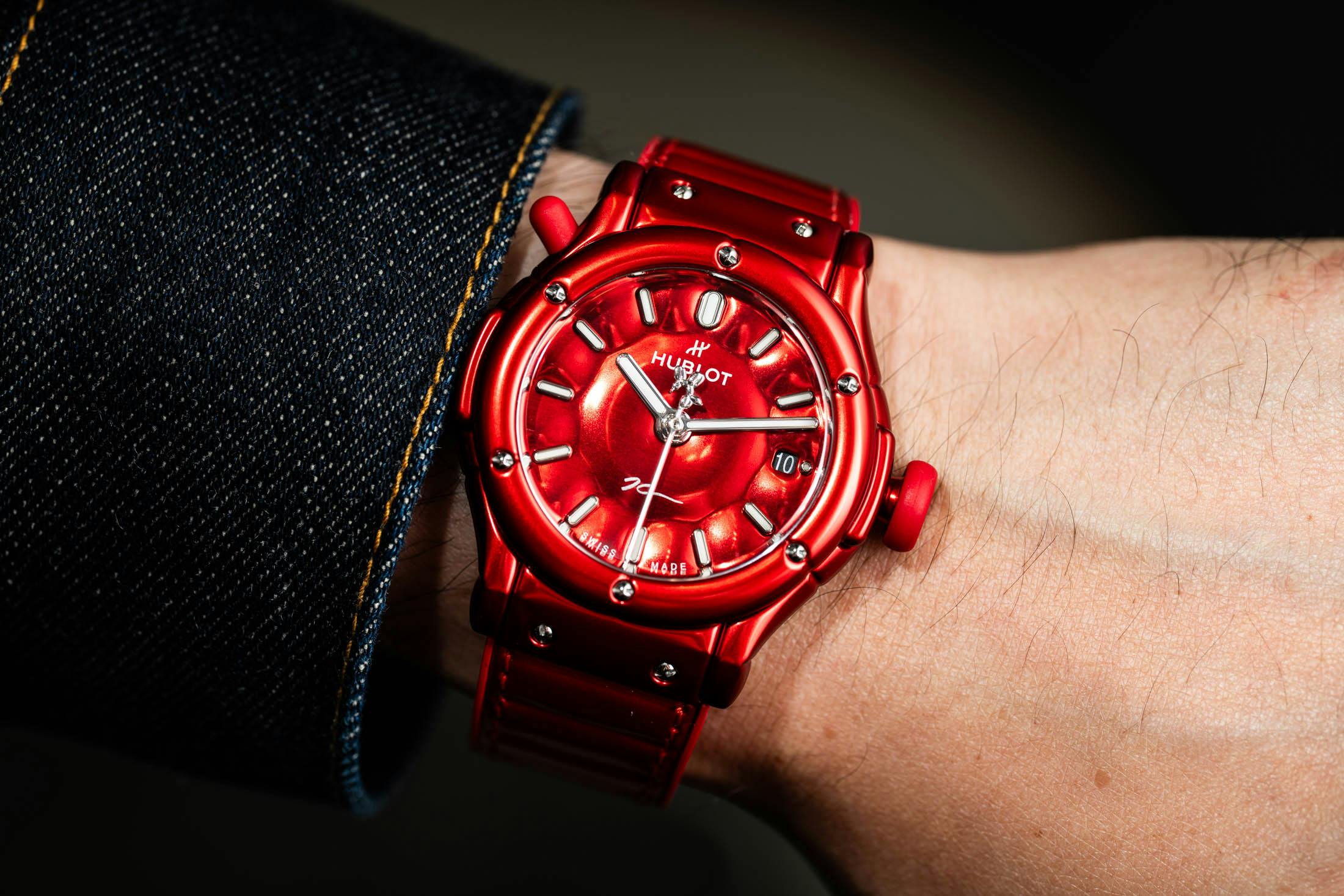 Hublot Jeff Koons Red Wristshot