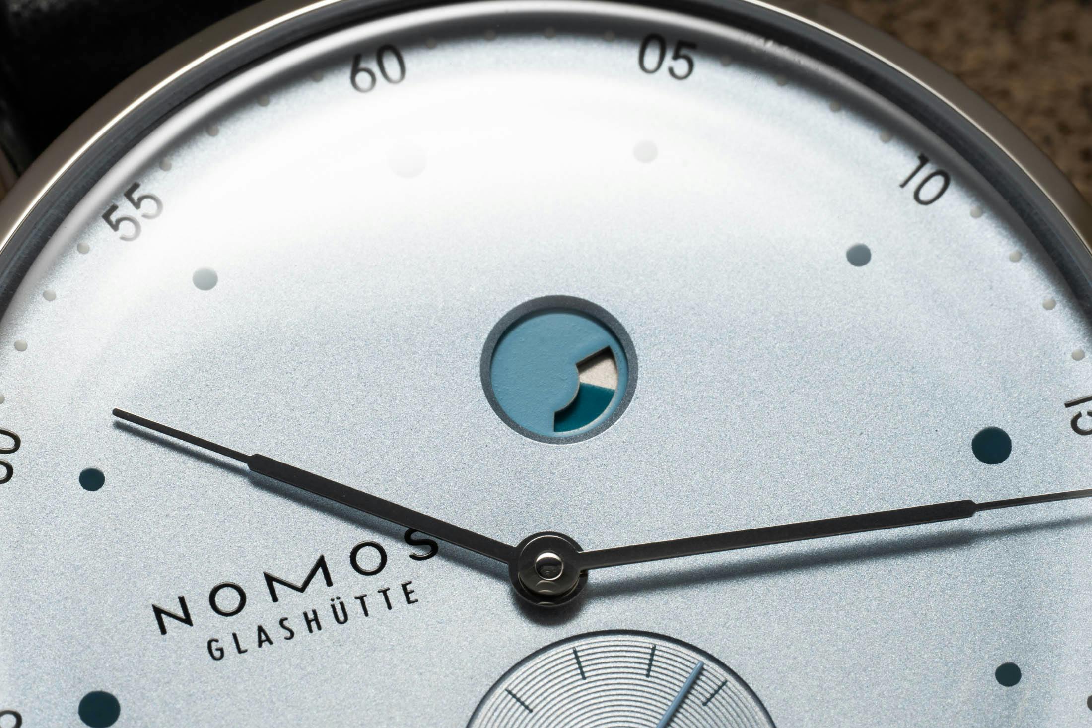 Nomos Metro Power Reserve Ice Blue Power Reserve Macro