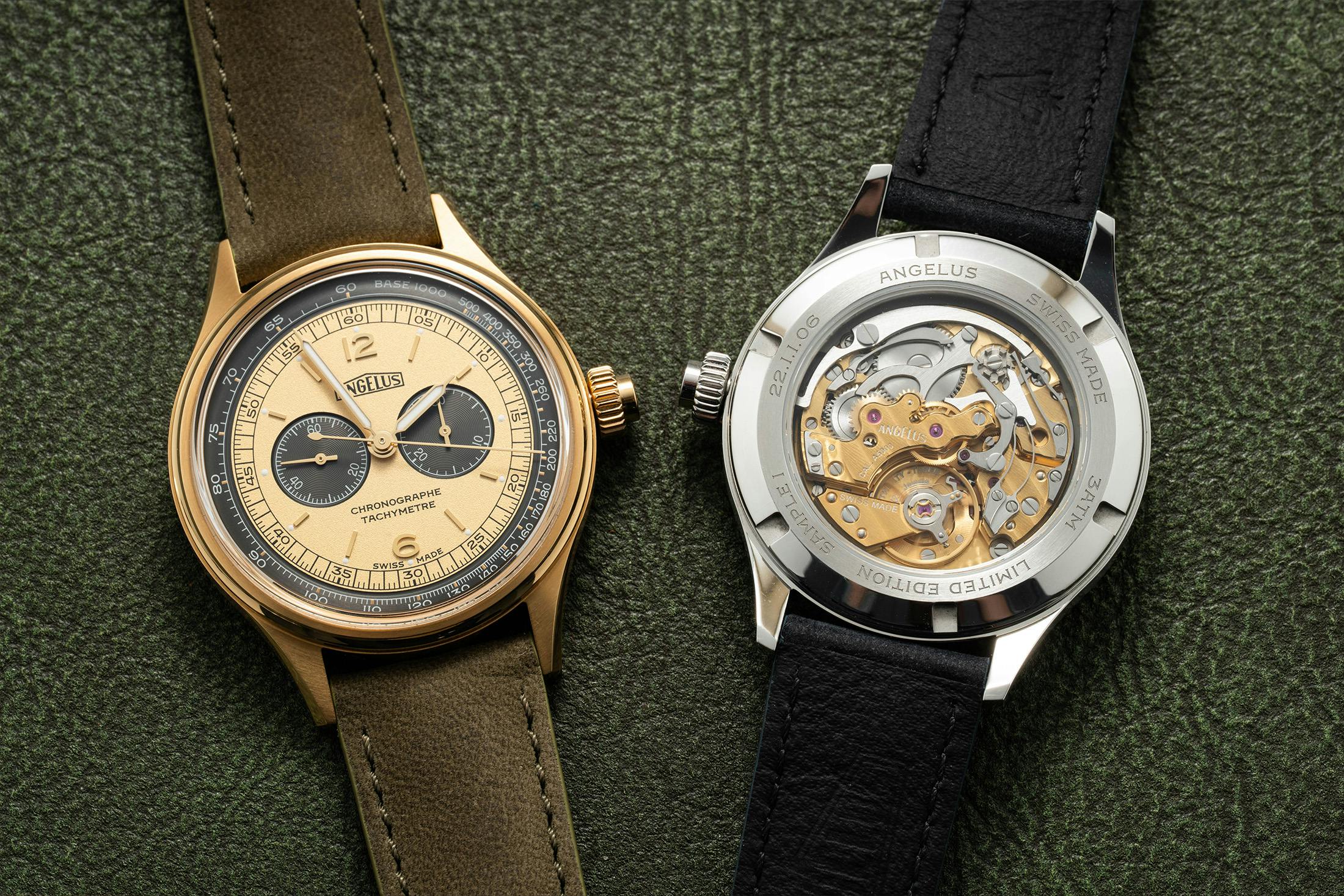 Angelus Chronographe Tachymètre.
