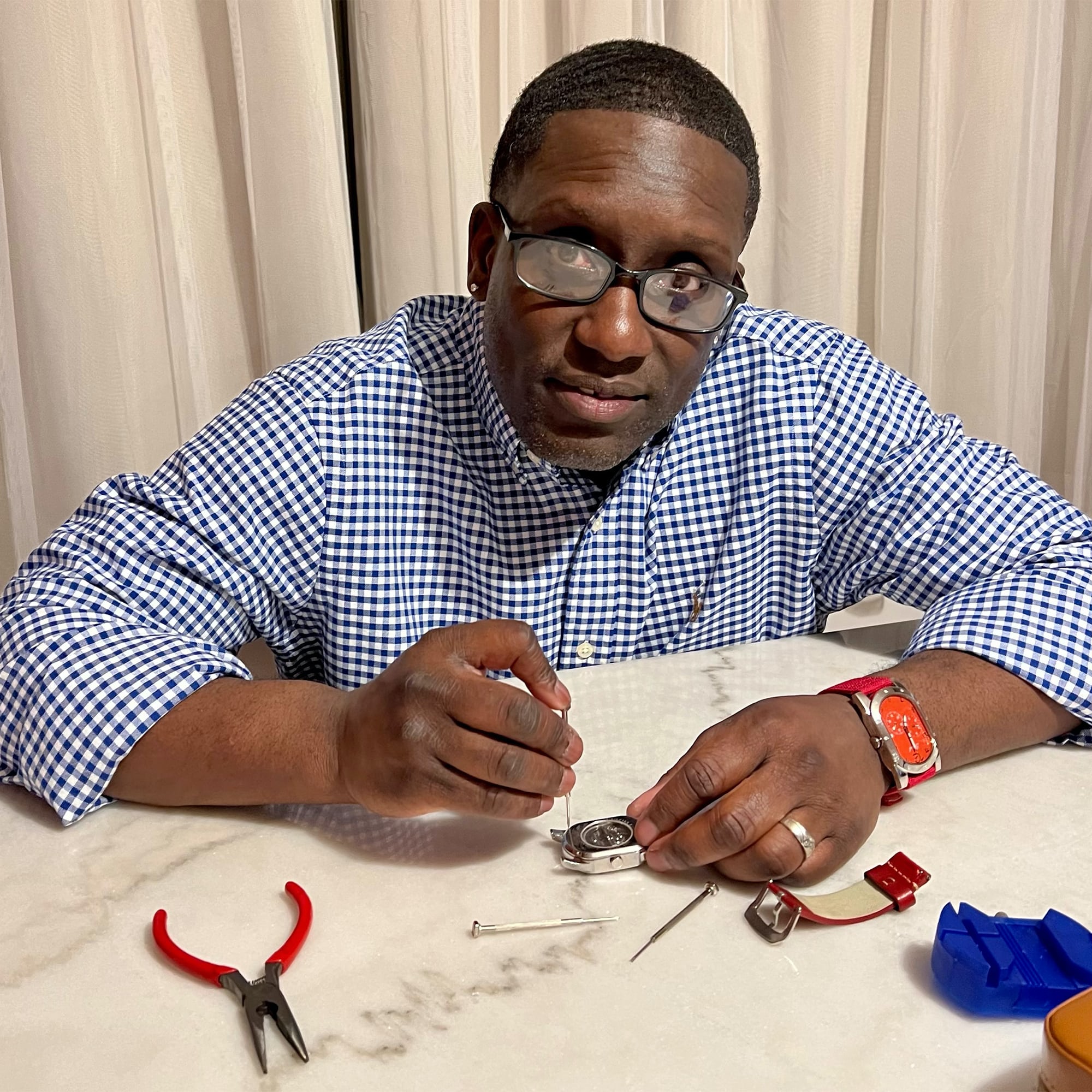 Andre Booker at the bench