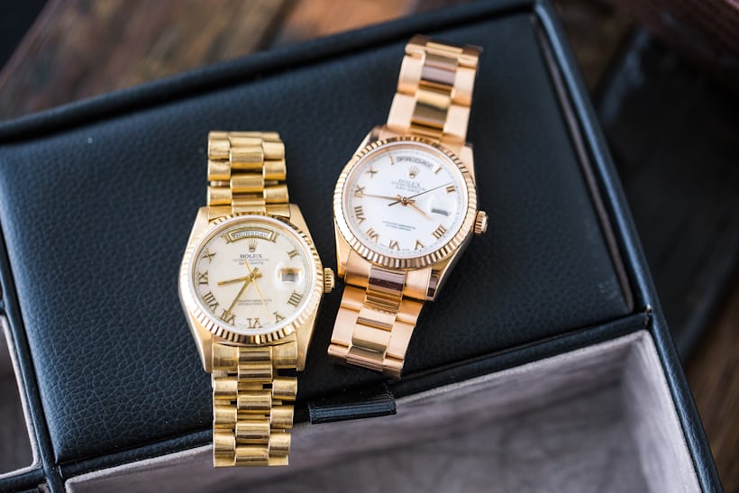 A pair of Rolex Day-Dates.