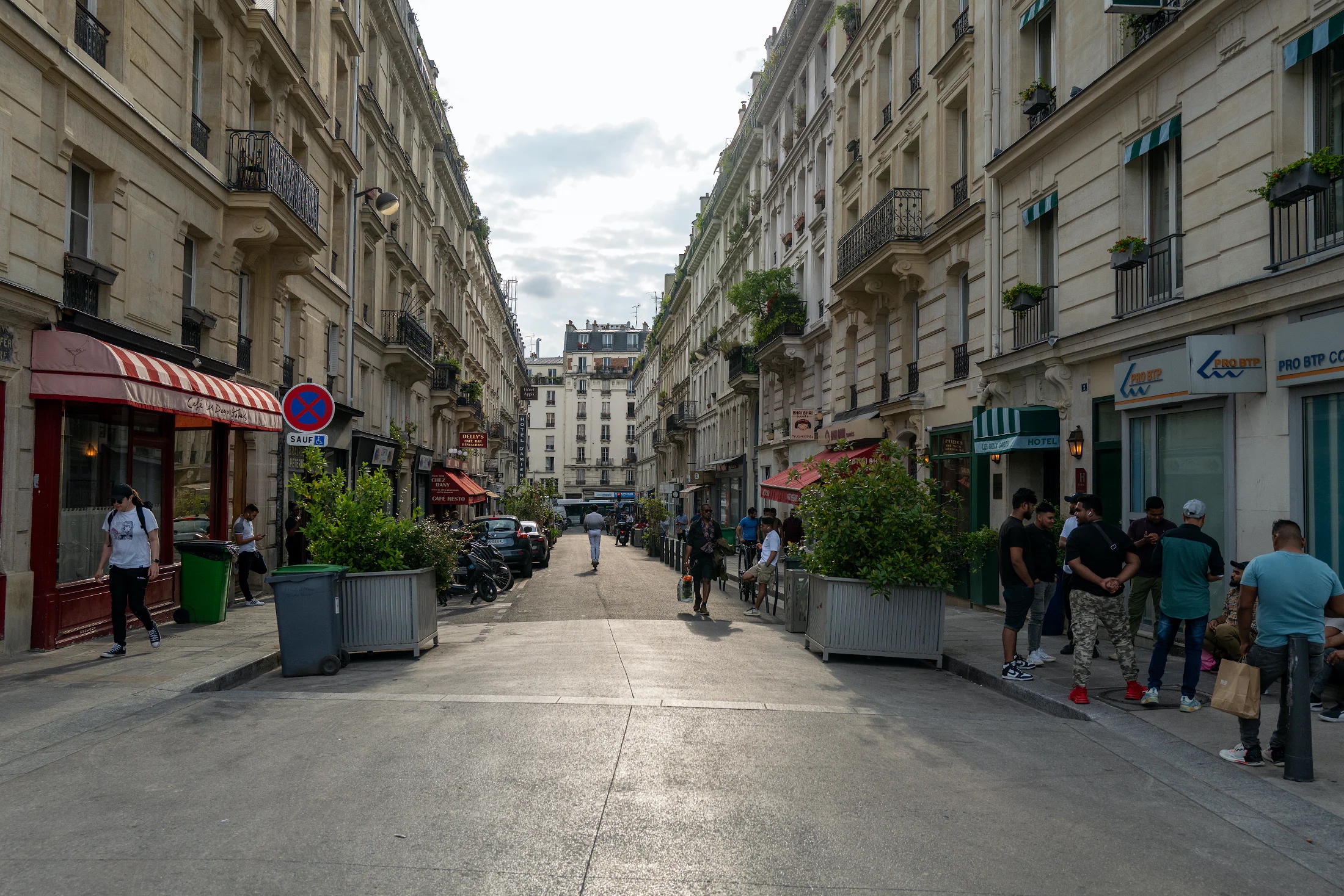 Scenic image of a narrow street in Paris, France