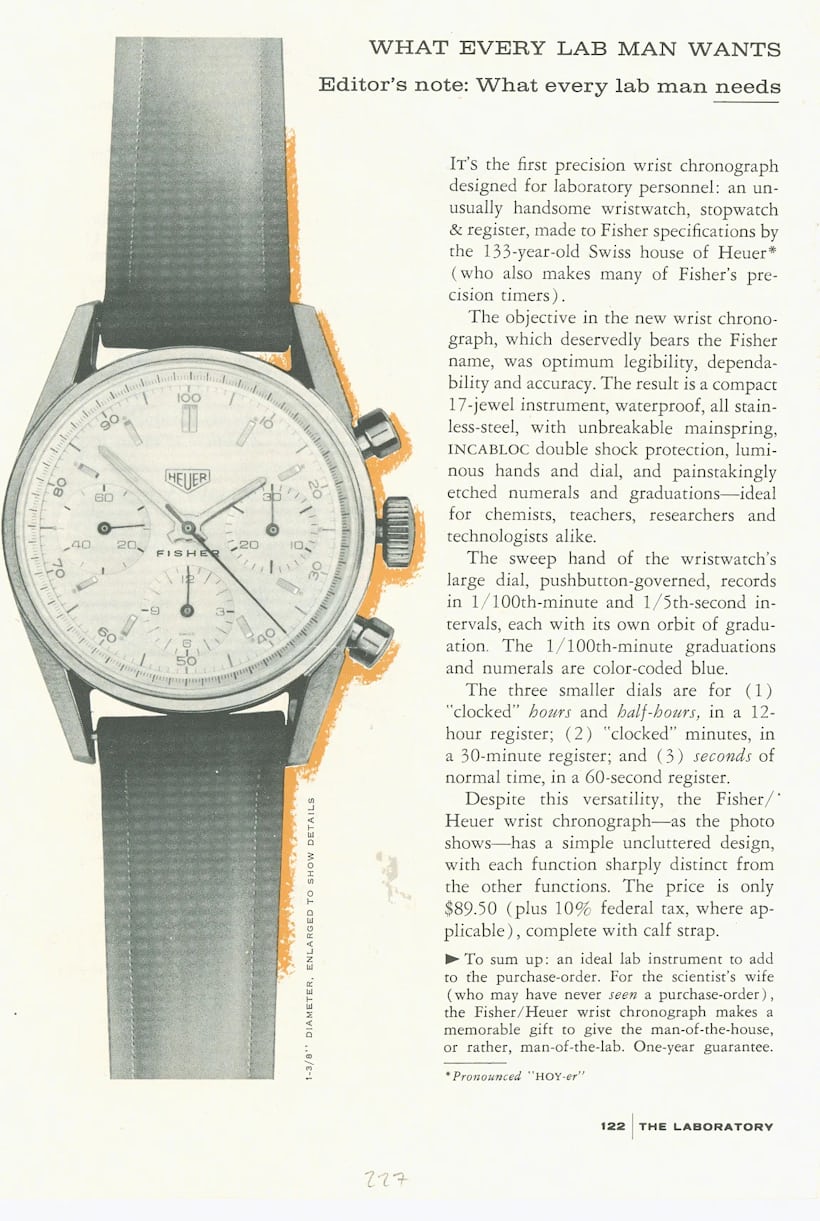 An old advertisement for the Fisher Carrera