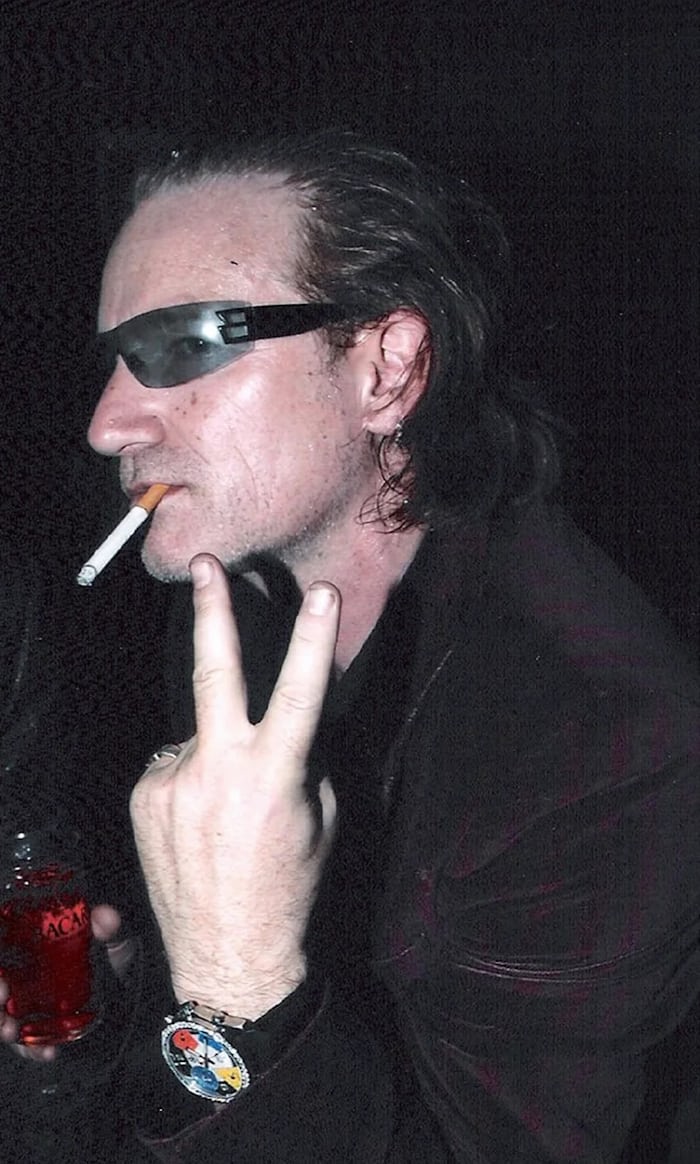 Bono wearing the Five Time Zone