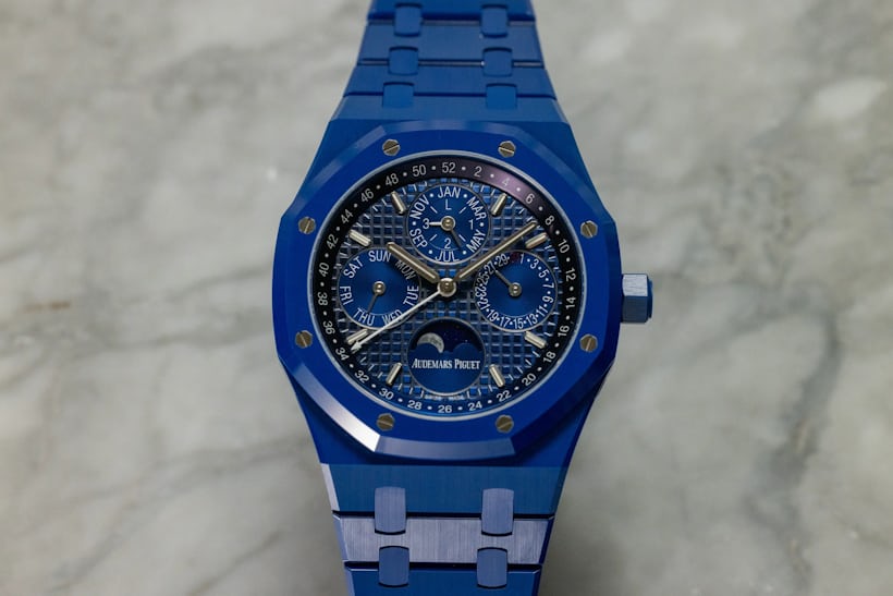 Royal Oak Perpetual Calendar in blue ceramic watch