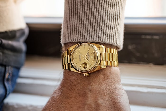 A yellow-gold Rolex Day-Date