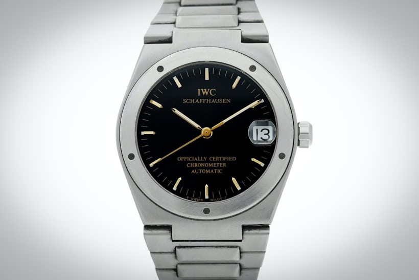 IWC Ingenieur ref. 3521 certified chronometer with black dial
