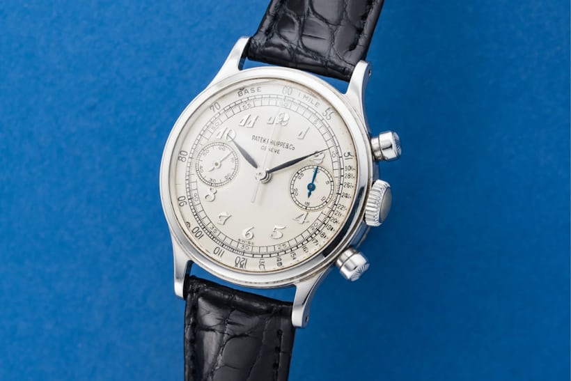 Patek Philippe Reference 1463 | A stainless steel chronograph wristwatch with Breguet numerals, Made in 1949