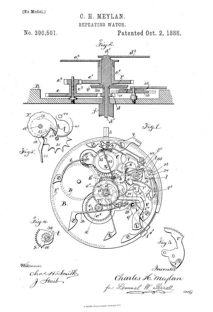 a patent for a watch design 