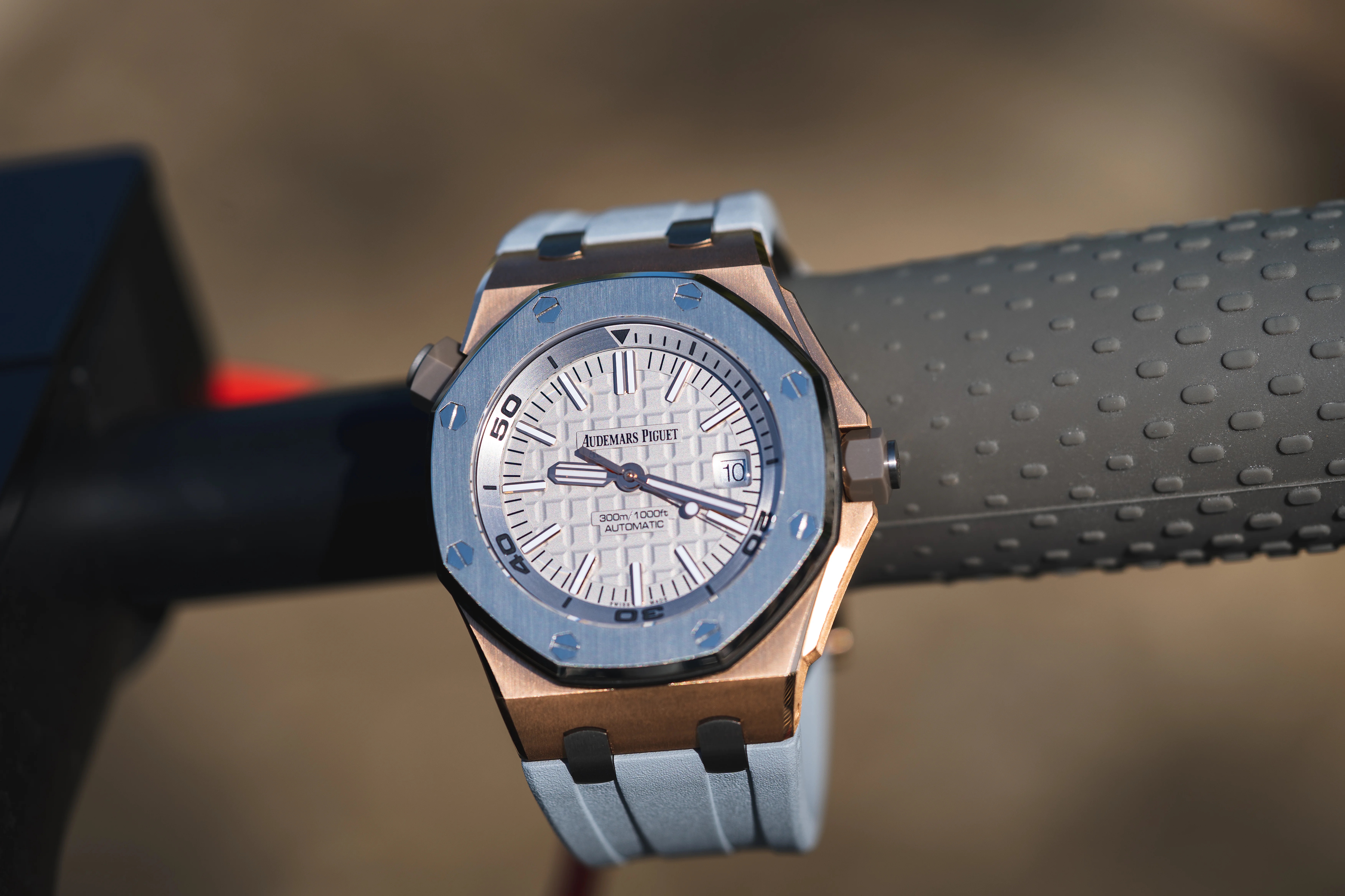 watch on scooter handlebar