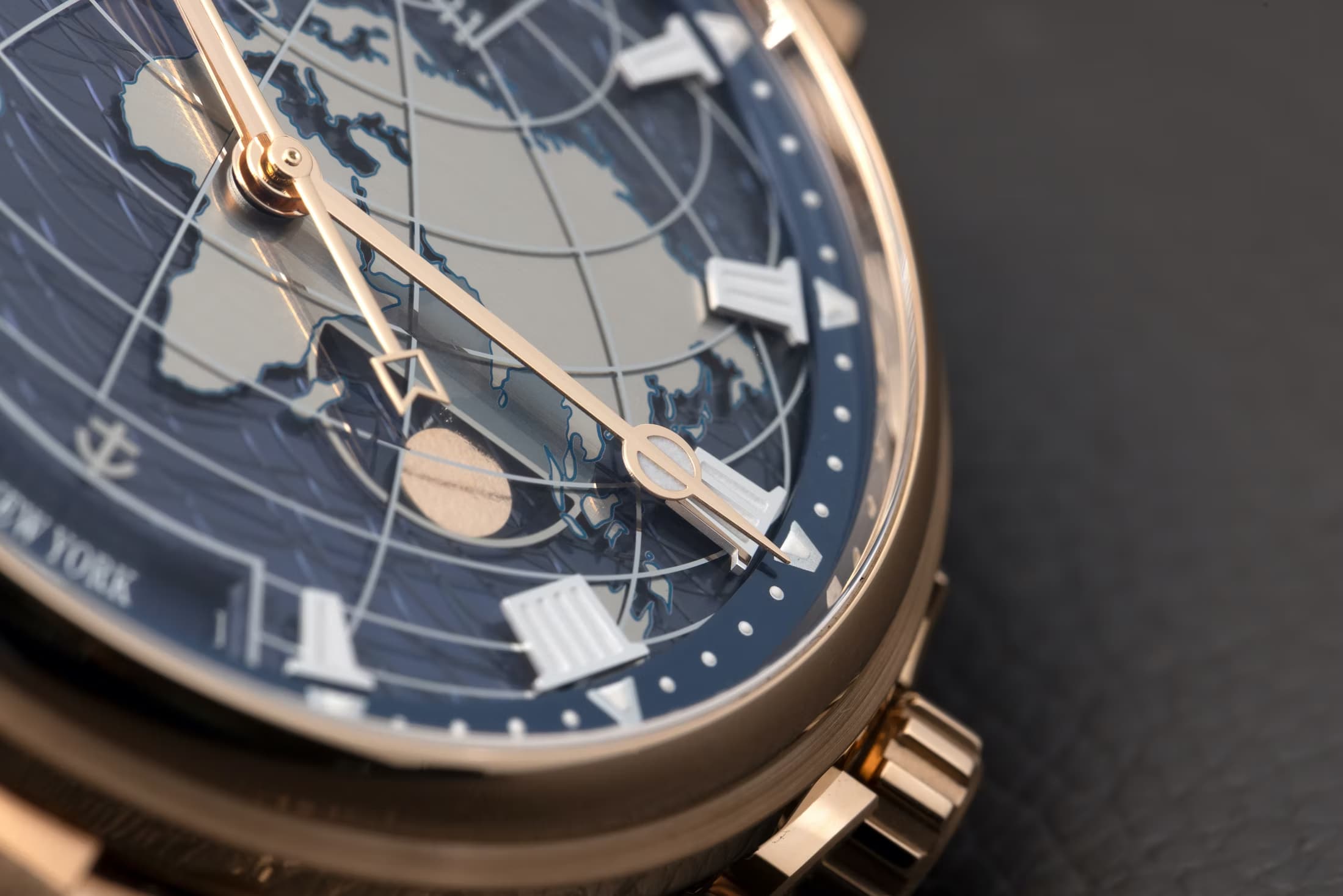 Breguet Marine Hora Mundi dial detail