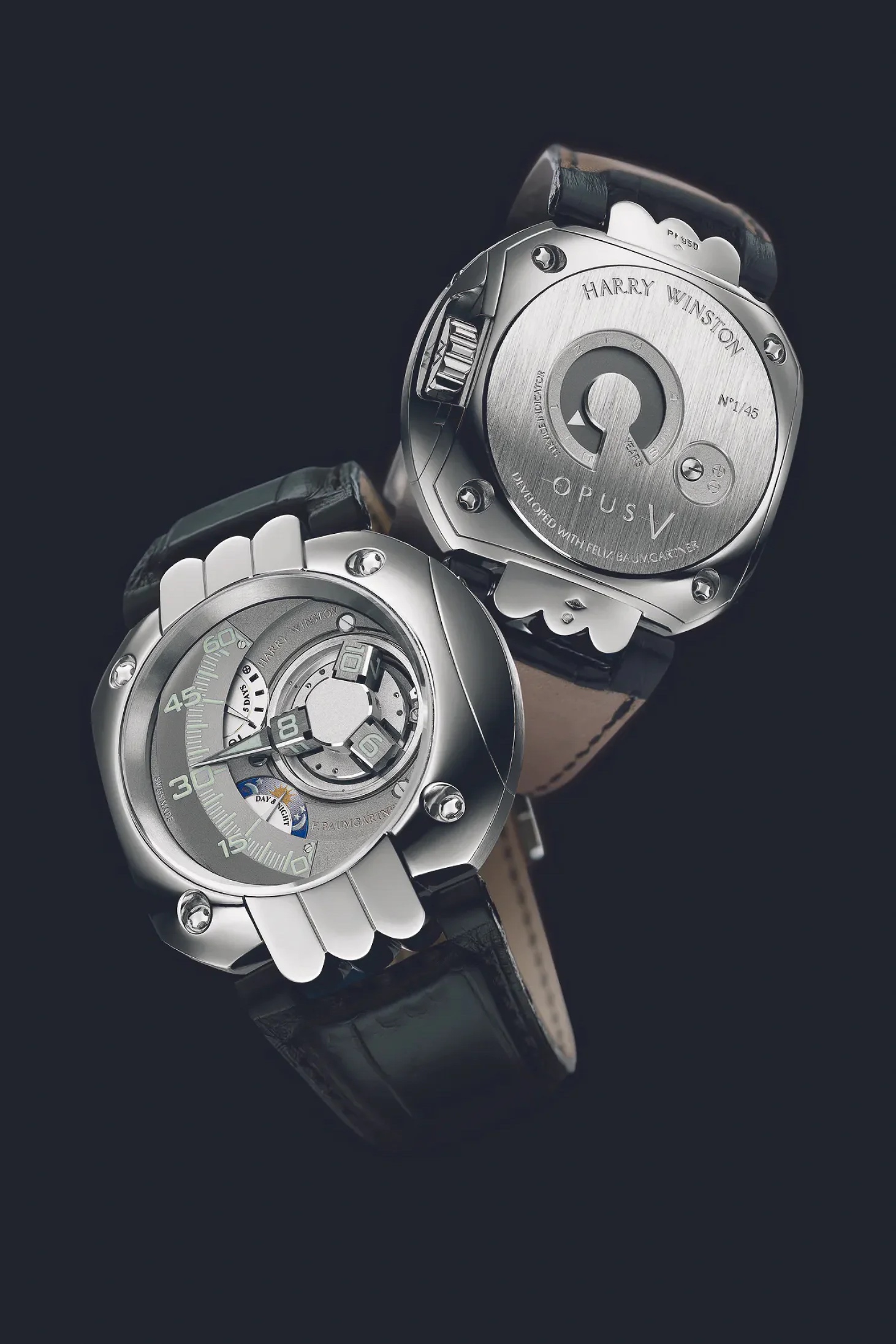 picture of watch with black background