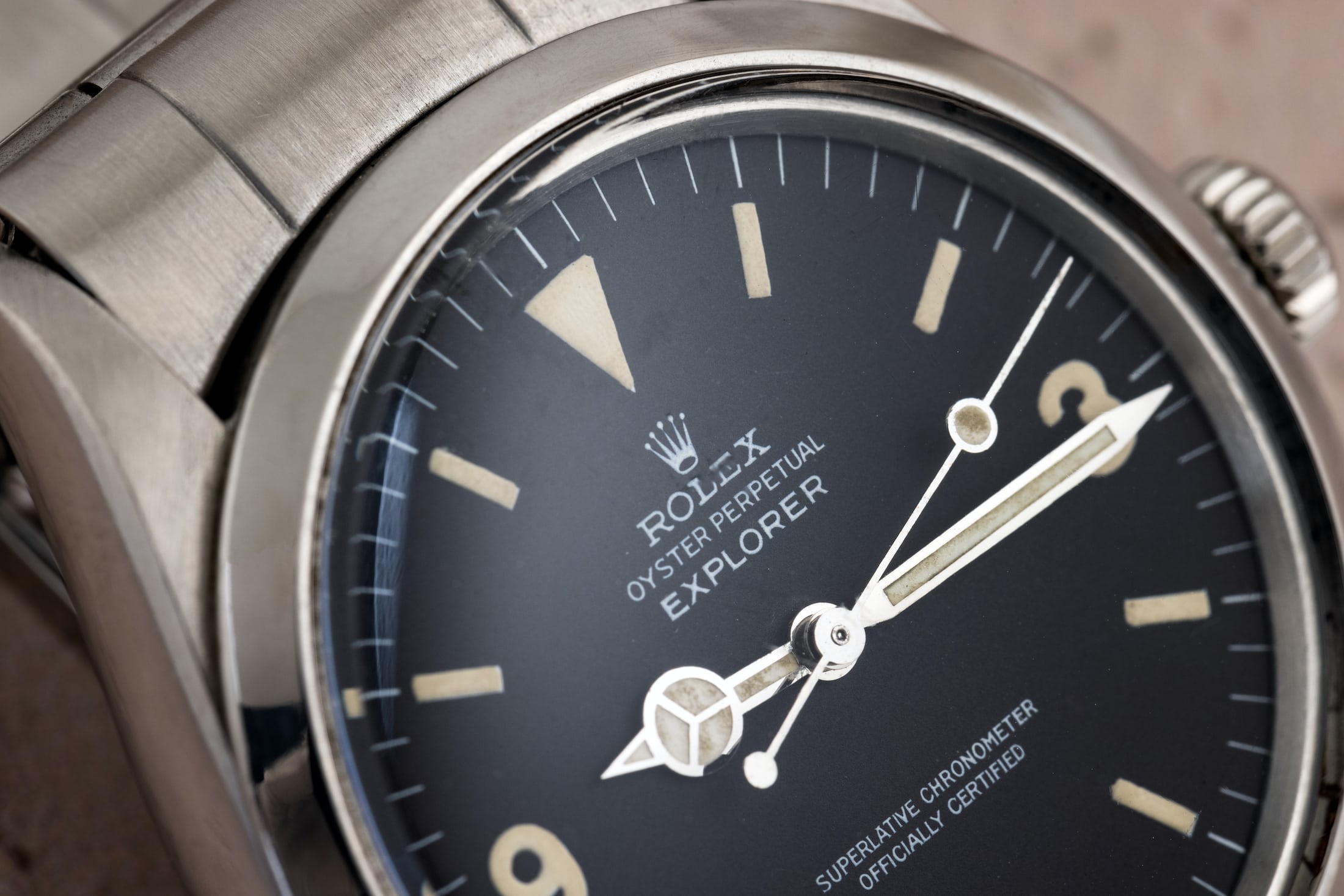 image of Rolex Explorer 1016 with matte dial.