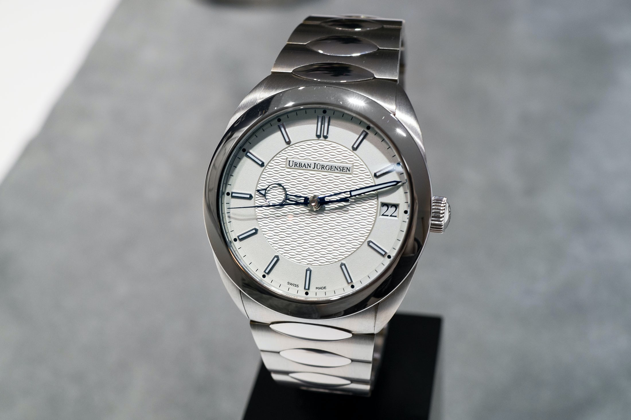 An Urban Jurgensen watch on display. 