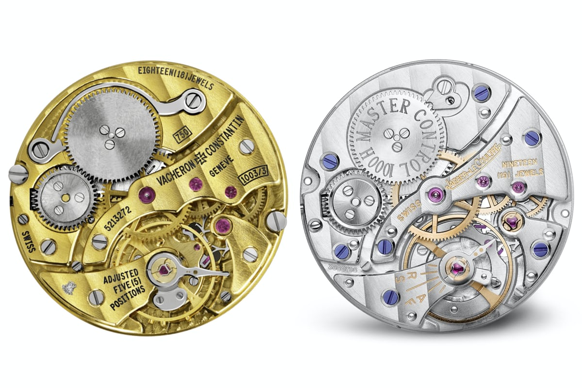 Side by side comparison of the Vacheron cal. 1003 and the JLC cal. 849