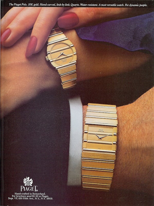 vintage piaget polo advertisement 1980s