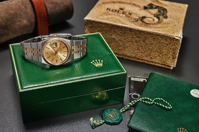 A Rolex Oysterquartz with box and papers