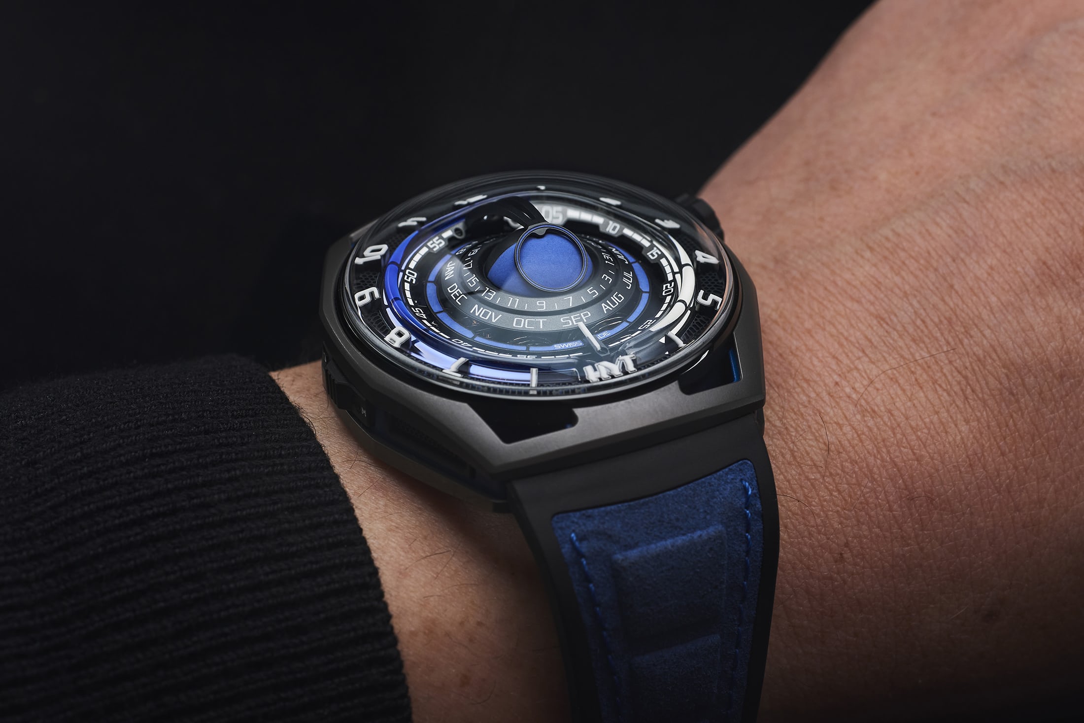 HYT Supernova Blue Moon Runner wrist shot