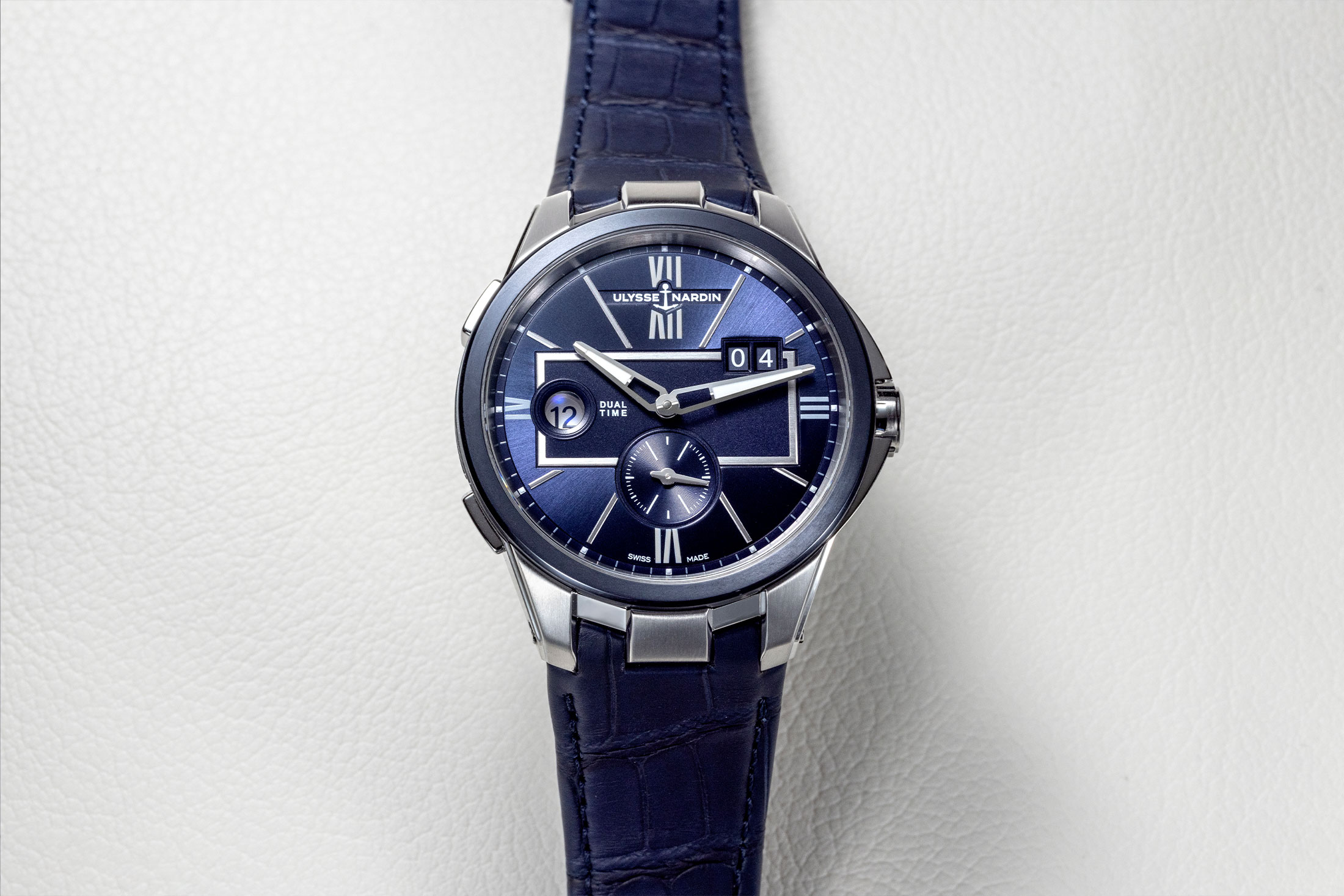 OH済　Ulysse Nardin 自動巻き時計 ダークブルー OH済Ulysse Nardin 自動巻き時計 ダークブルー