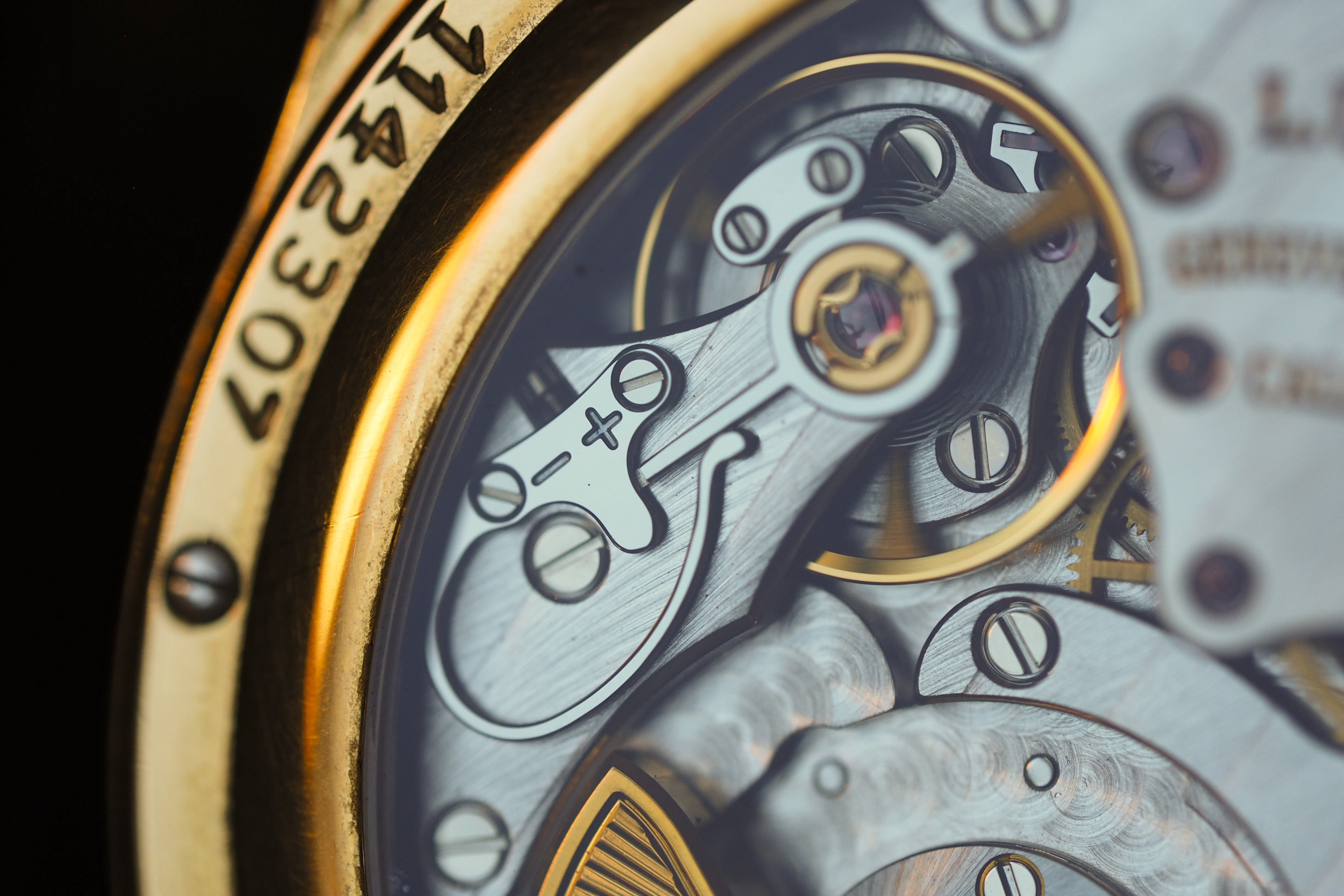 chopard caliber LUC 1.96 balance cock and whiplash fine regulator