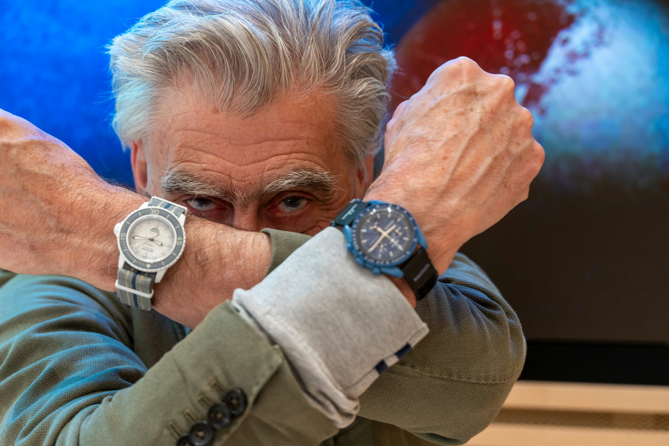 double wristing moonswatches