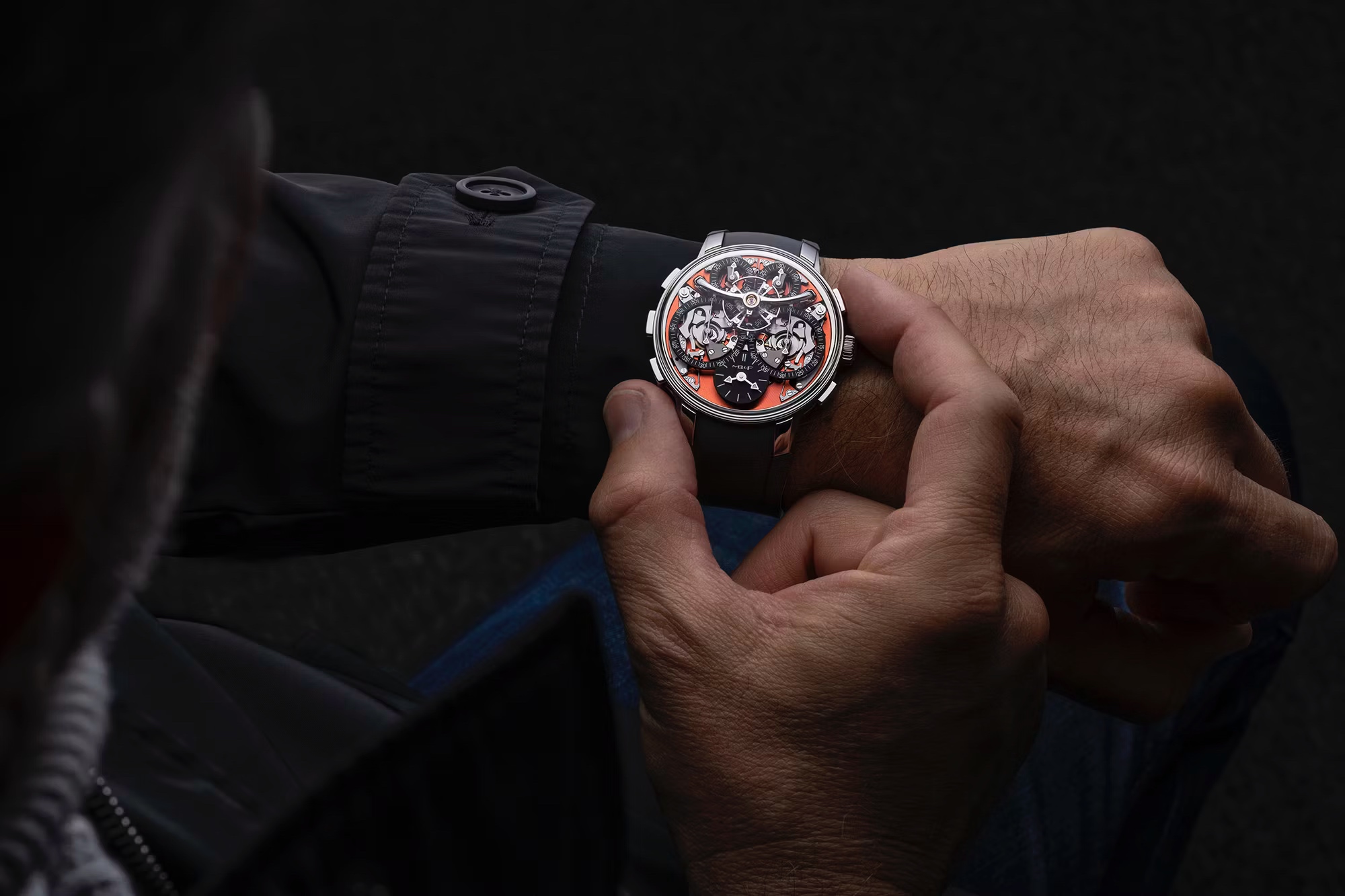 The MB&F Sequential EVO Chronograph on wrist