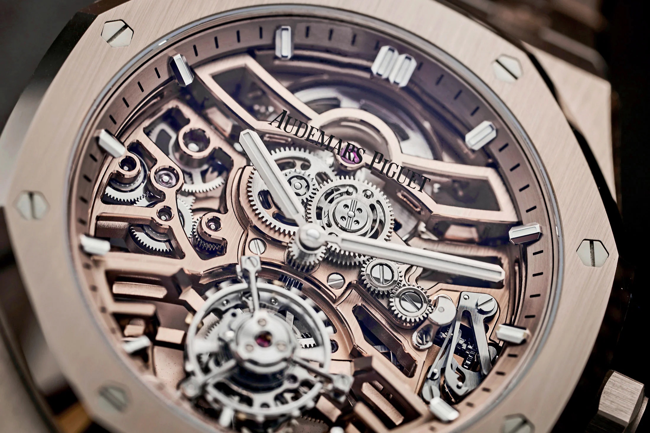 Audemars Piguet Royal Oak Self-Winding Flying Tourbillon Openworked in Sand Gold