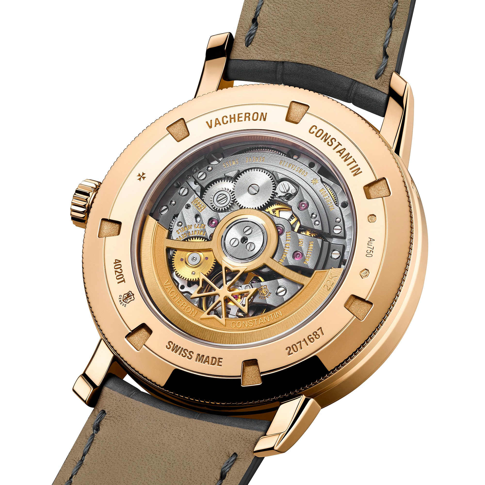 Vacheron Constantin Traditionnelle Complete Calendar Open Face movement through caseback