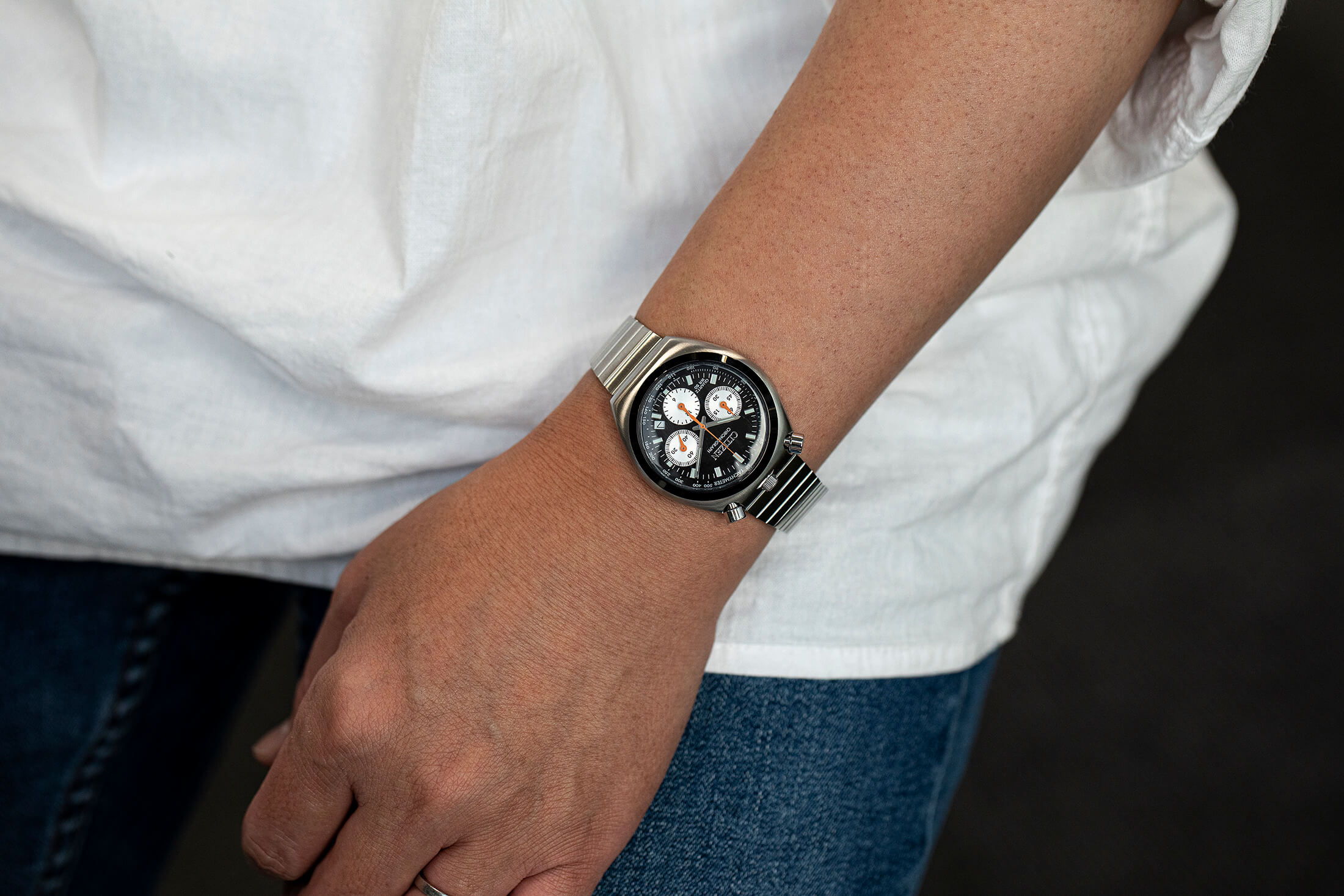 ホワイト系【保存版】復刻 入手困難 CITIZEN シチズン レコードレーベル ツノクロノ 腕時計(アナログ)  メンズホワイト系￥29,700-ugel03-tno.gob.pe