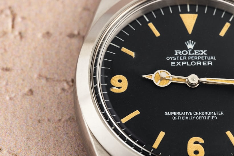 image of Rolex Explorer 1016 with matte dial.