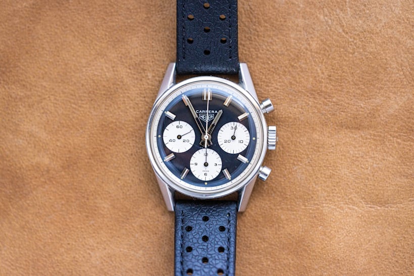 2447NS carrera reverse panda dial watch