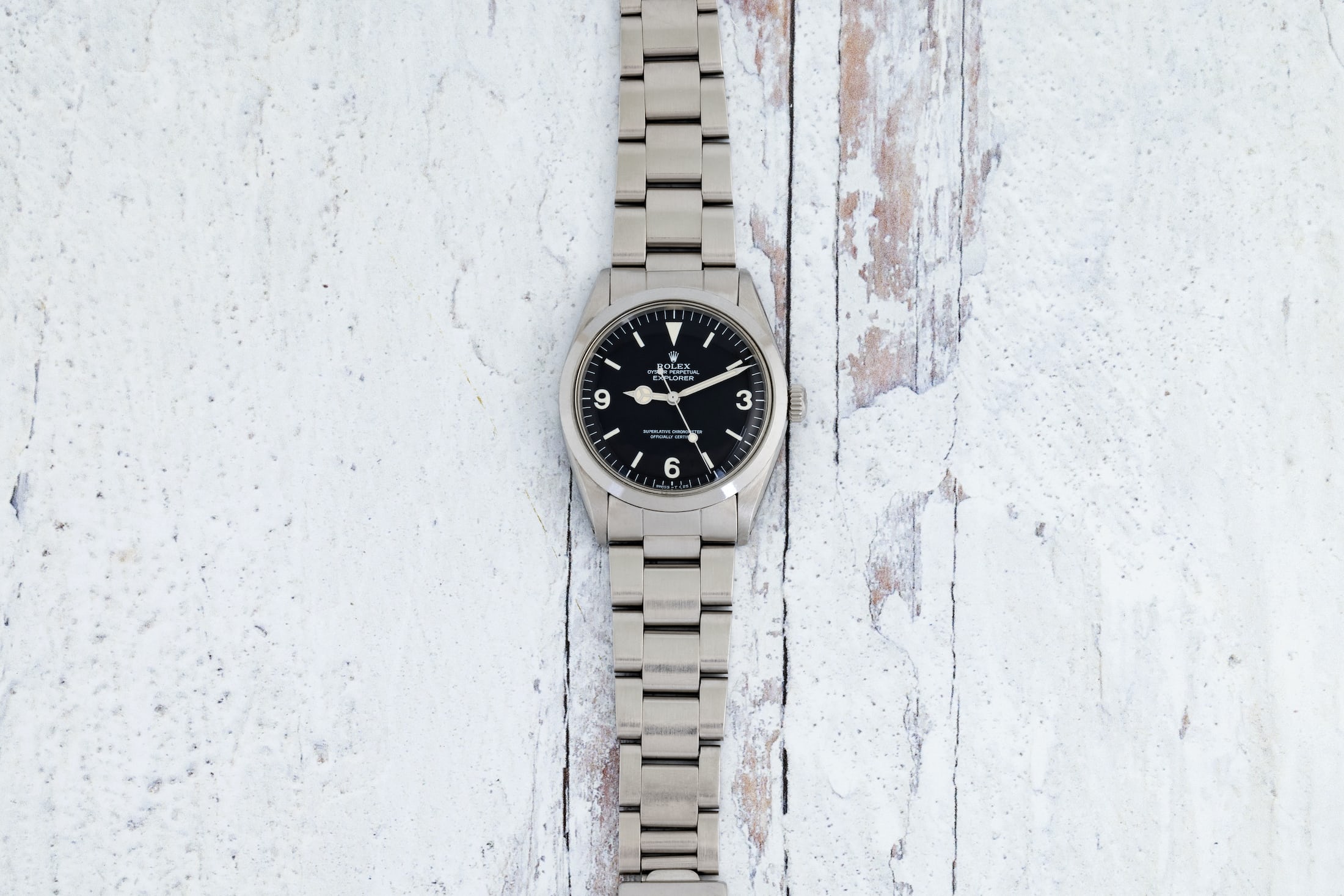 image of Rolex Explorer 1016 with matte dial.