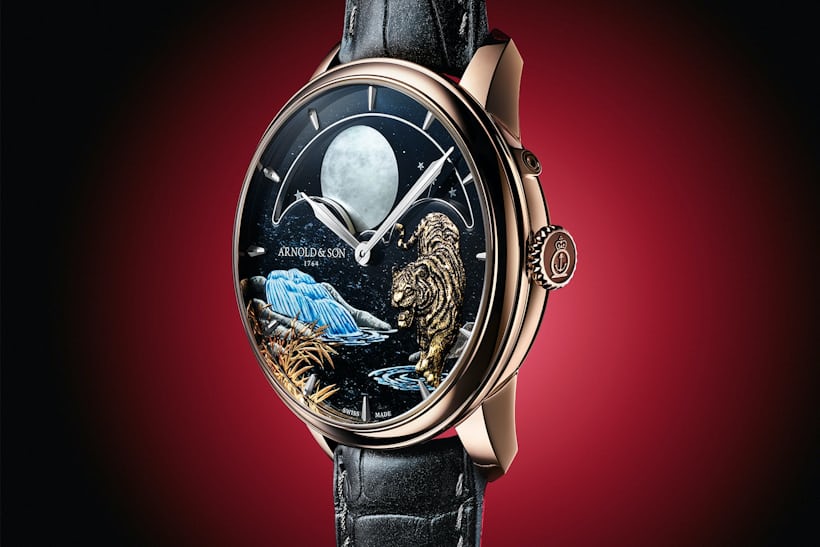 3/4 side view, Arnold & Son Perpetual Moon Year Of The Tiger