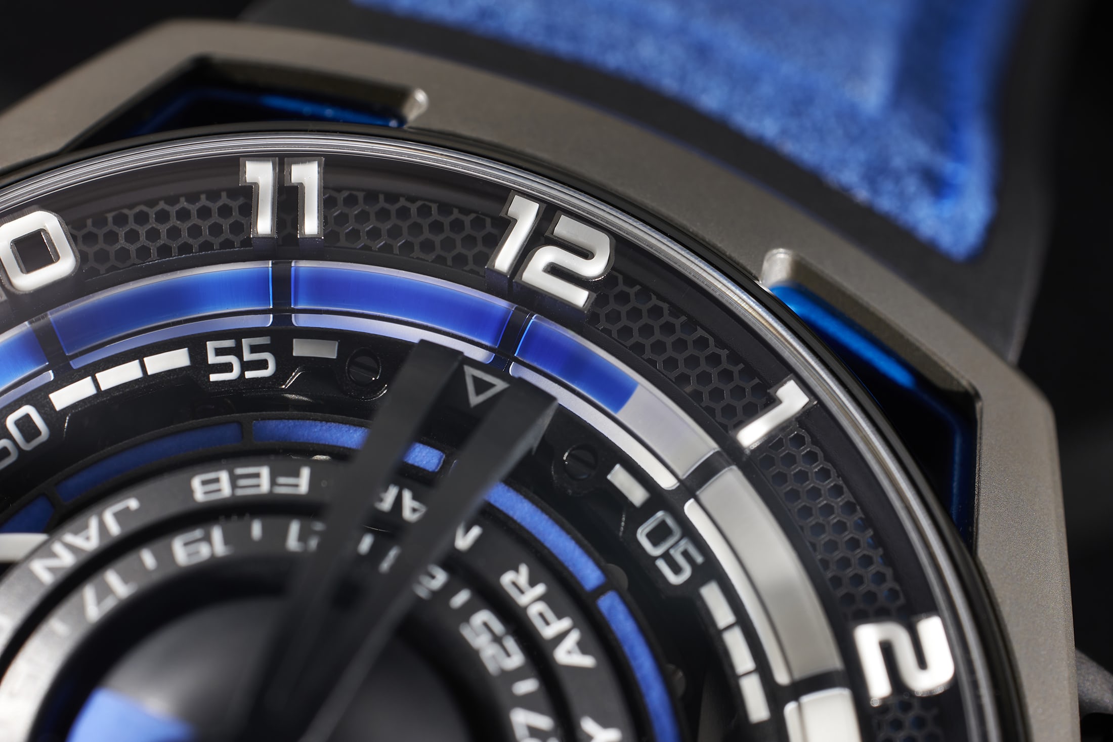 HYT Moon Runner Dial Closeup