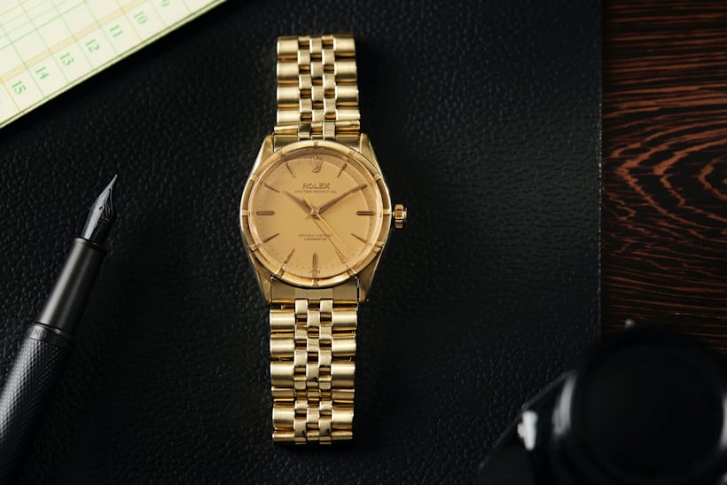 A vintage Rolex in 14k yellow gold