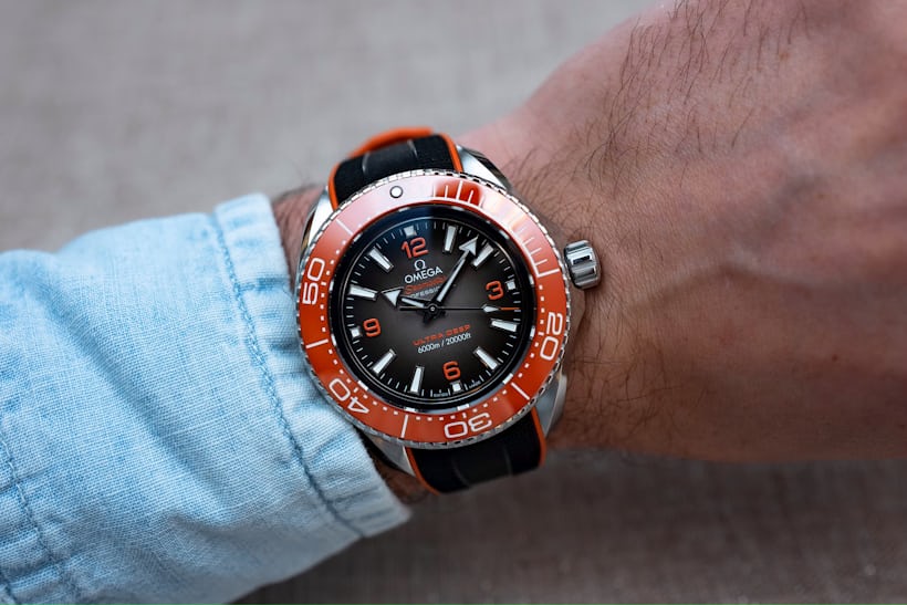 the steel ultra deep on the authors wrist