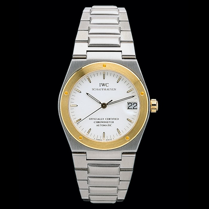IWC Ingenieur ref. 3521 certified chronometer with gold bezel