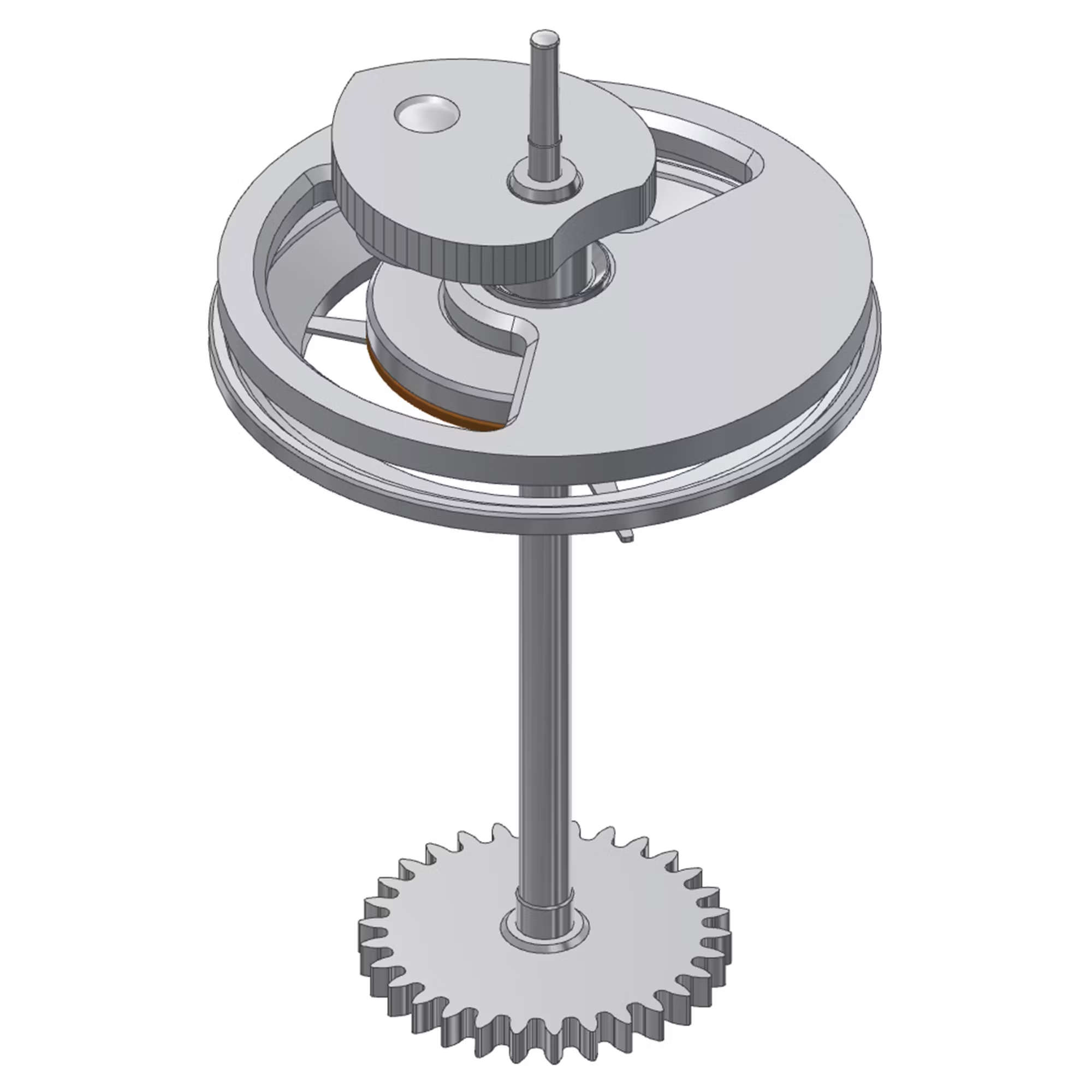 The MB&F Sequential EVO Chronograph vertical clutch without fourth wheel