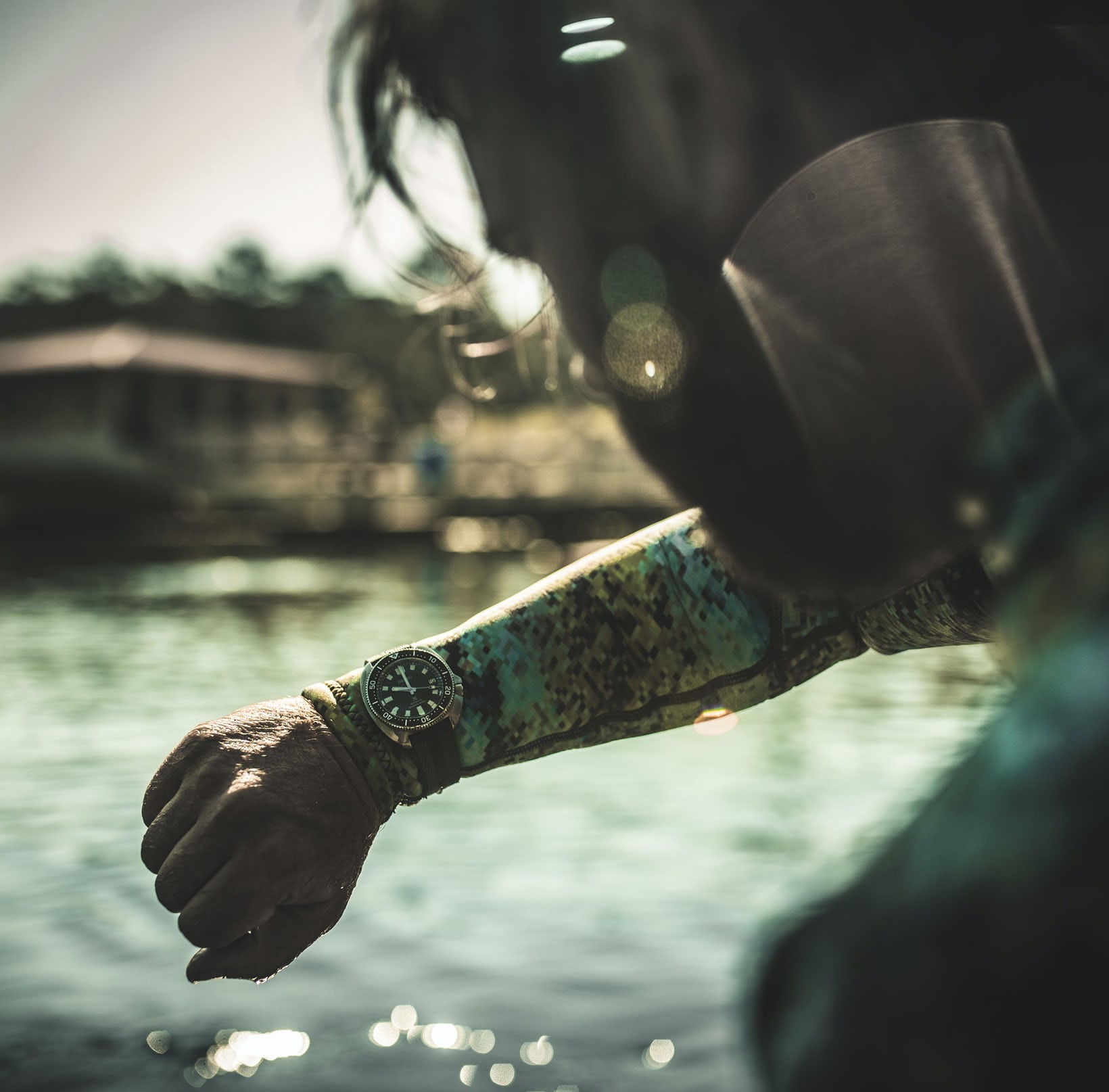 Cole diving with his Seiko