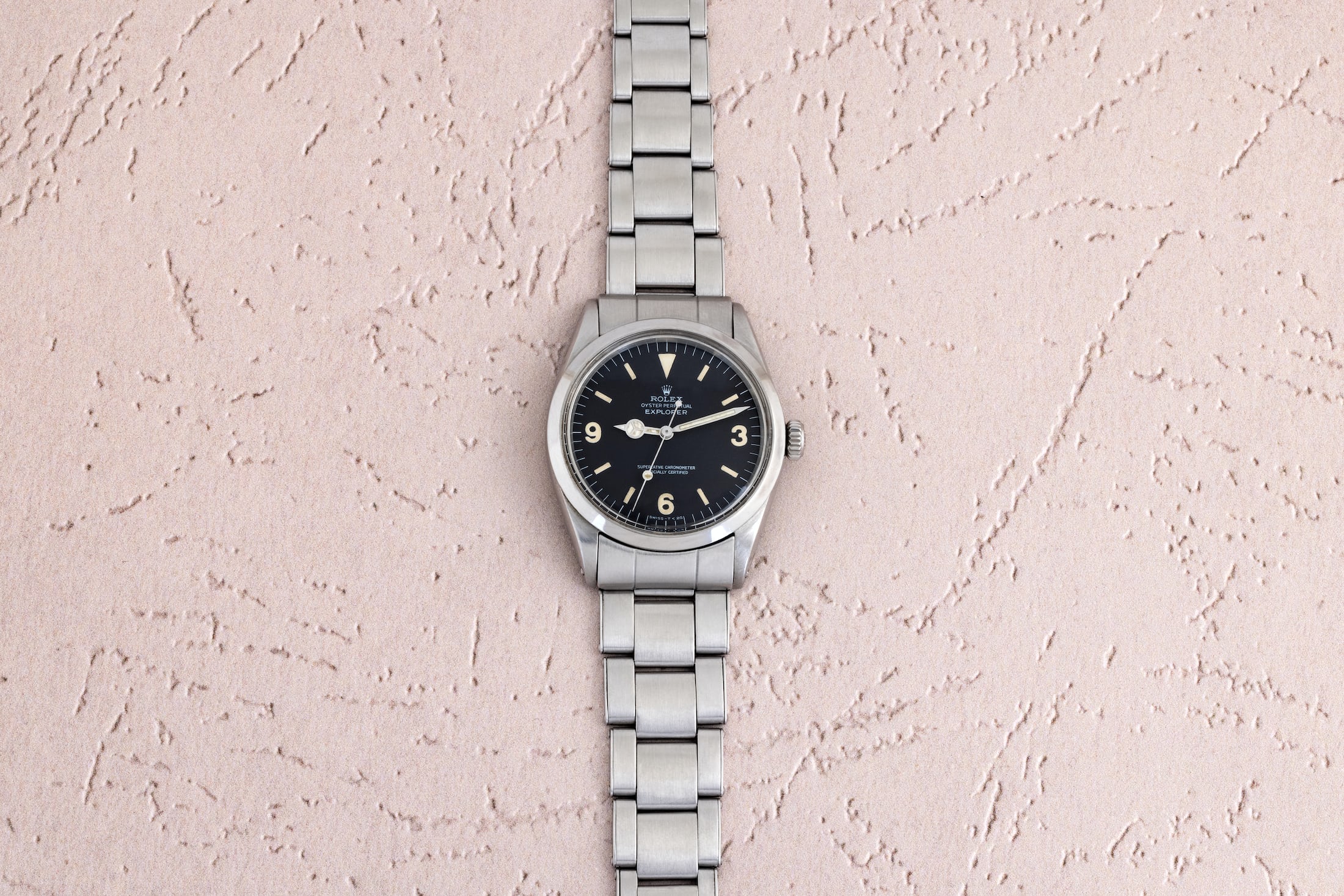 image of Rolex Explorer 1016 with matte dial.