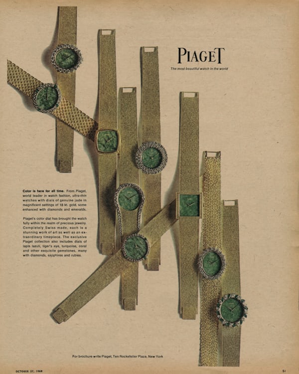 piaget stone dial advertisement